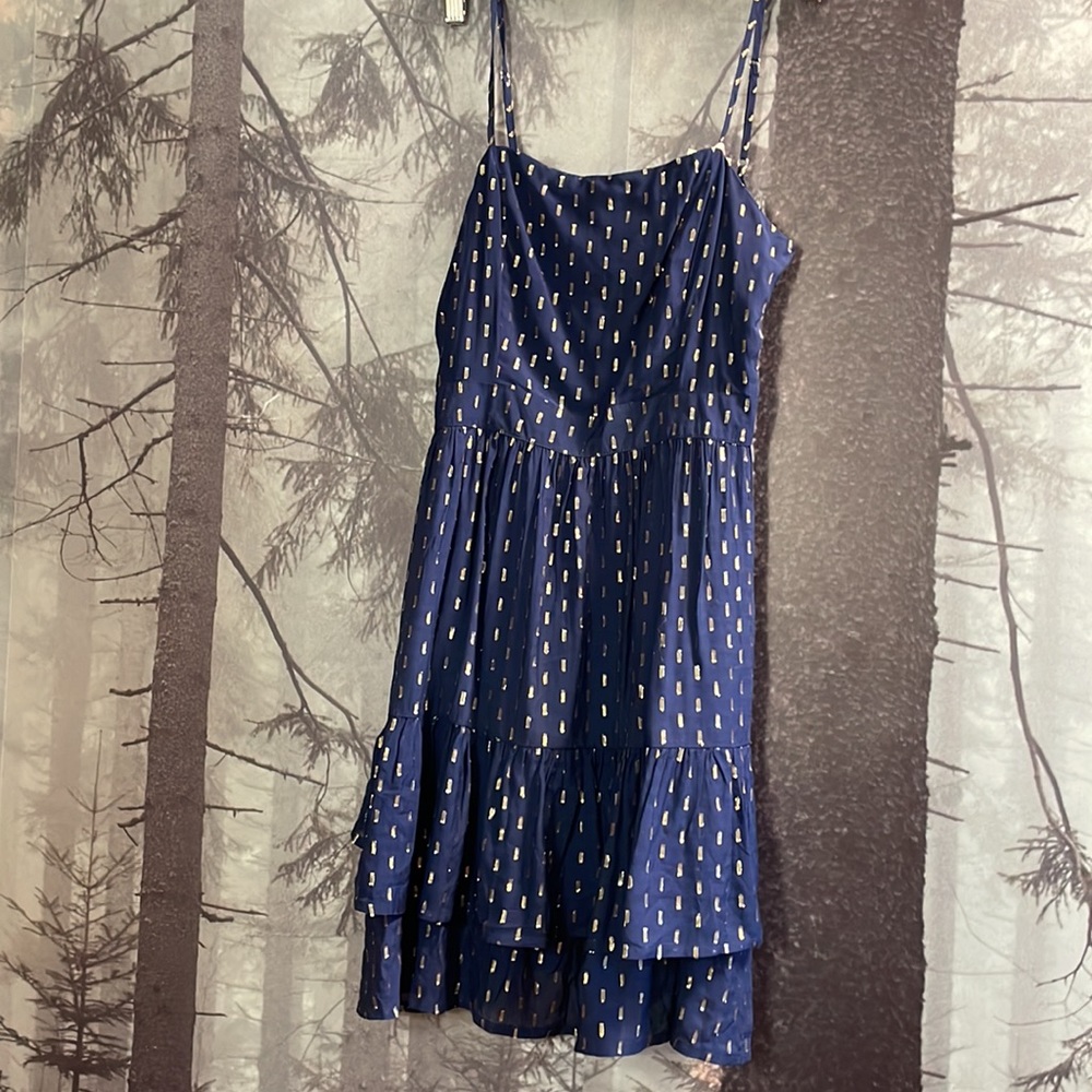 Stunning Vineyard Vine Lurex Clip Dot Ruffle Dress - NWT - Picture 3 of 12
